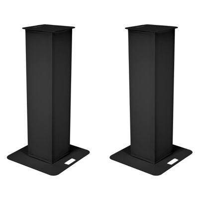 Eurolite 2x Stage Stand 150cm met covers en tas zwart Eurolite 2x Stage Stand 150cm met covers en tas zwart
