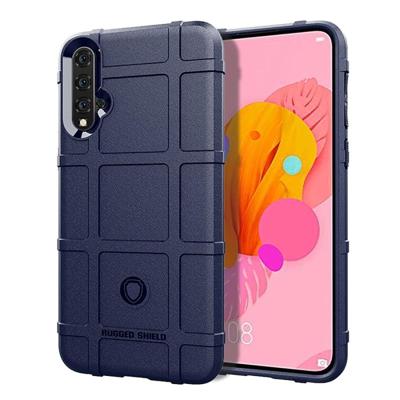 Schokbestendig Rugged Shield volledige dekking beschermende siliconen case voor Huawei Nova 5 (blauw)
