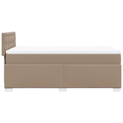 Boxspring met matras kunstleer cappuccinokleurig 180x200 cm