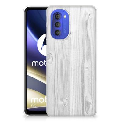 Motorola Moto G51 5G | Bumper Hoesje | White Wood