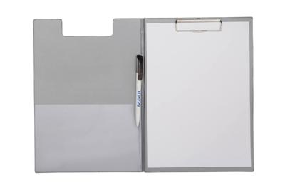 Klembordmap maul a4 staand penlus pvc zilvergrijs | 12 stuks