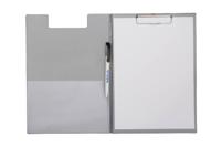 Klembordmap maul a4 staand penlus pvc zilvergrijs | 12 stuks - thumbnail