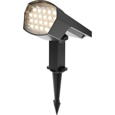 LED Solar Prikspot - Brinton Blitz - 12W 300lm - IP65 Waterdicht - Dimbaar - Aanpasbare Lichtkleur 3000K-6500K - Prikspot op Zonne-energie - Antraciet