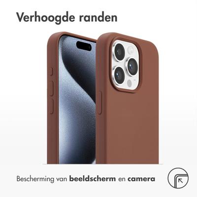 Accezz Liquid Silicone Backcover met MagSafe voor Apple iPhone 15 Pro Telefoonhoesje Bruin Accezz Liquid Silicone Backcover met MagSafe voor Apple iPhone 15 Pro Telefoonhoesje Bruin