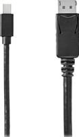Mini-DisplayPort - DisplayPort-Kabel | Mini-DisplayPort Male - DisplayPort Male | 2,0 m | Zwart - thumbnail