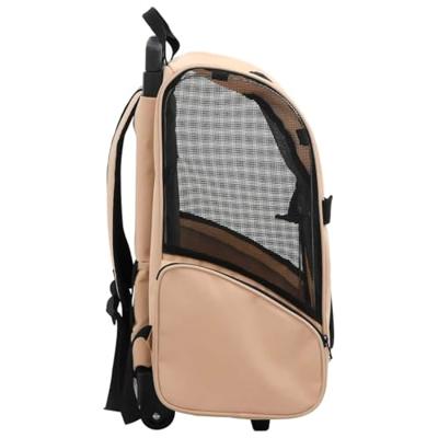 Huisdierentrolley inklapbaar beige