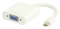 Mini DisplayPort Kabel Mini-DisplayPort Male - VGA Female 15-Pins 0.20 m Wit - thumbnail
