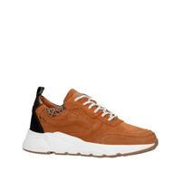 Manfield suède sneakers bruin/panterprint - thumbnail