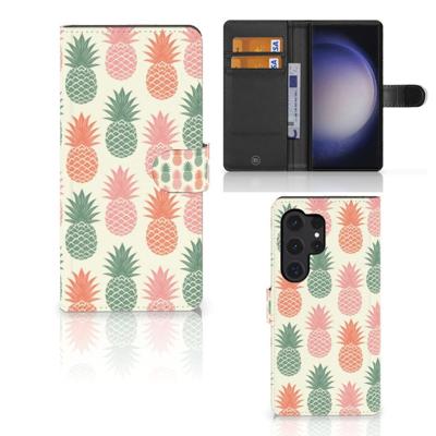Samsung Galaxy S24 Ultra | Book Cover | Ananas | Portemonnee hoesje