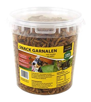 GEDROOGDE SNACK GARNALEN VOOR HOND EN KAT 1,2 LTR GEDROOGDE SNACK GARNALEN VOOR HOND EN KAT 1,2 LTR