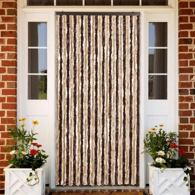 Vliegengordijn 100x220 cm chenille beige en lichtbruin