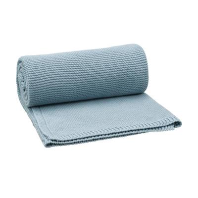Fresk gebreide deken Uni Blue Fog Fresk gebreide deken Uni Blue Fog