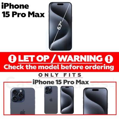 Lunso - iPhone 15 Pro Max - Duo Pack (2 stuks) Beschermfolie - Full Cover Screen protector Lunso - iPhone 15 Pro Max - Duo Pack (2 stuks) Beschermfolie - Full Cover Screen protector