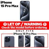 Lunso - iPhone 15 Pro Max - Duo Pack (2 stuks) Beschermfolie - Full Cover Screen protector - thumbnail