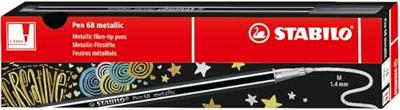 Viltstift STABILO Pen 68/841 medium metallic blauw | 10 stuks Viltstift STABILO Pen 68/841 medium metallic blauw | 10 stuks