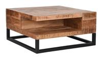 LABEL51 Salontafel Cube - Rough - Mangohout - 80 cm - thumbnail