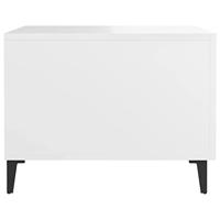 Salontafel 2 st met metalen poten 50x50x40 cm wit - thumbnail