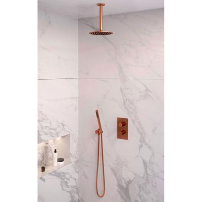 Inbouw Regendouche Set Brauer Copper Edition Plafond Uitloop Ronde Hoofddouche 20 cm Koper Brauer