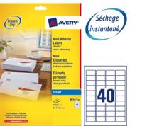 Etiket avery j8654-25 45.7x25.4mm wit 1000st - thumbnail