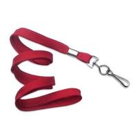 Keycord met metalen haak, br 10mm rood - thumbnail