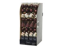 Decoris Kerstballen glas figuur 6cm Mahonie 9st - thumbnail