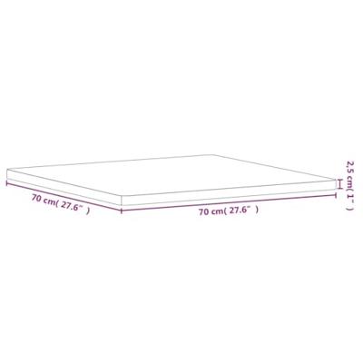 Tafelblad vierkant 70x70x2,5 cm massief beukenhout