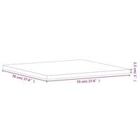 Tafelblad vierkant 70x70x2,5 cm massief beukenhout - thumbnail