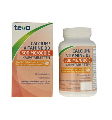 Calcium / vitamine D 500mg / 800IE 90 Kauwtabletten