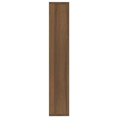 Wandschap 36x16x90 cm bewerkt hout bruineikenkleurig