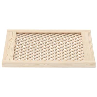 VidaXL Kastdeuren met latwerk 2 st 59,5x61,5 cm massief grenenhout