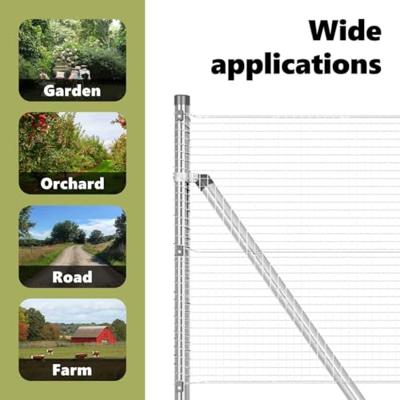 VidaXL Afrasteringspaal zilver 10 x 0,4 m (16 x 16 mm gaas) staal