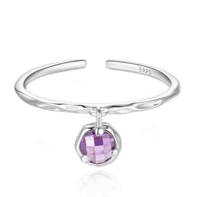 Chique Elenza Zilveren Ring met Roze Kristal - Subtiele Luxe voor Dames