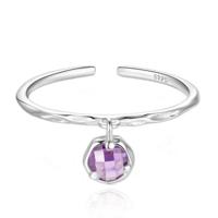 Chique Elenza Zilveren Ring met Roze Kristal - Subtiele Luxe voor Dames - thumbnail