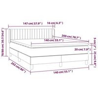 Boxspring met matras stof taupe 140x200 cm - thumbnail