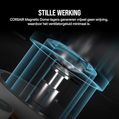Corsair iCUE LINK RX140 RGB PC-ventilator Zwart (b x h x d) 140 x 140 x 25 mm Incl. LED-verlichting