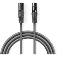 Digitale DMX-Kabel 110 Ohm | XLR 3-pins male - XLR 3-pins female | 0,5 m | Grijs - thumbnail