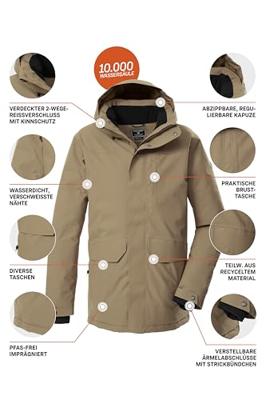 Killtec KOW 85 Parka Jas Heren Taupe M