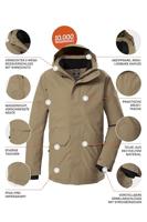 Killtec KOW 85 Parka Jas Heren Taupe 3XL - thumbnail