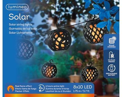 Lumineo Led solar strengverlichting l175cm Lumineo Led solar strengverlichting l175cm