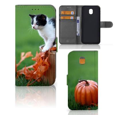 Samsung Galaxy J5 2017 | Telefoonhoesje | Met pasjeshouder | Kitten