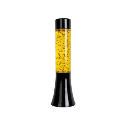 Mini Lavalamp Met Glitters - Zwart/goud