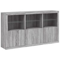 Dressoir met LED-verlichting 181,5x37x100 cm grijs sonoma eiken - thumbnail