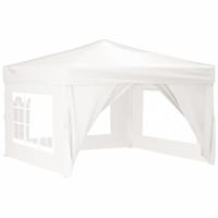 VidaXL Partytent inklapbaar met zijwanden 3x3 m wit - thumbnail