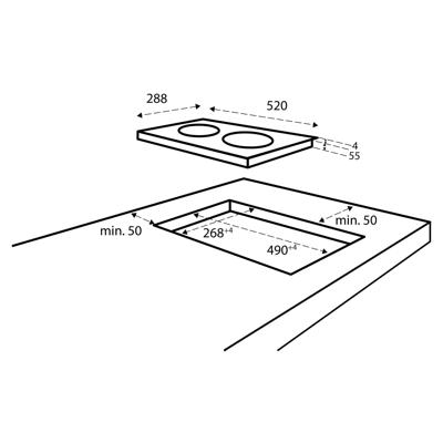 Inventum IKI3008 Inductie kookplaat Zwart