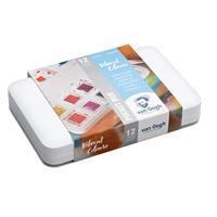 Van Gogh • aquarelverf pocket box felle tinten met 12 kleuren in halve napjes - thumbnail