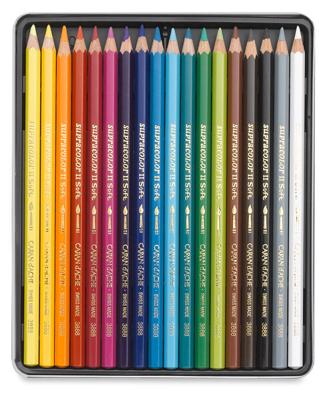 Caran Dache Caran d'ache supracolor ii aquarelpotloden, l: 17 cm, vulling 3.8 mm, diverse kleuren, 18 stuk/ 1 doos