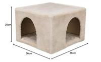Trixie knaagdierhuis iglo pluche beige - thumbnail