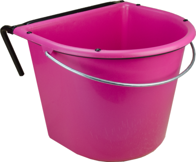 Voerbak 15 l met ophang en hengsel lichtroze