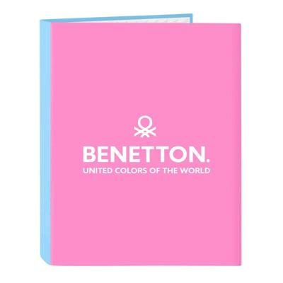 Ringmap Benetton Spring Roze Hemelsblauw A4 26.5 x 33 x 4 cm Ringmap Benetton Spring Roze Hemelsblauw A4 26.5 x 33 x 4 cm