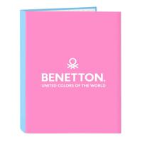 Ringmap Benetton Spring Roze Hemelsblauw A4 26.5 x 33 x 4 cm - thumbnail